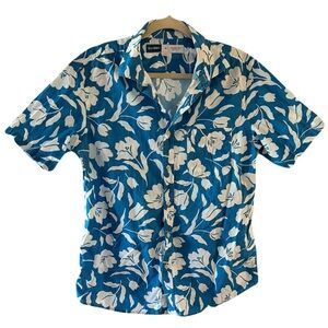 Old Navy Blue and White Casual Button Down Shirt